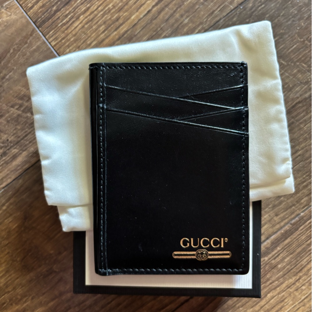 Gucci Black Leather Card Holder